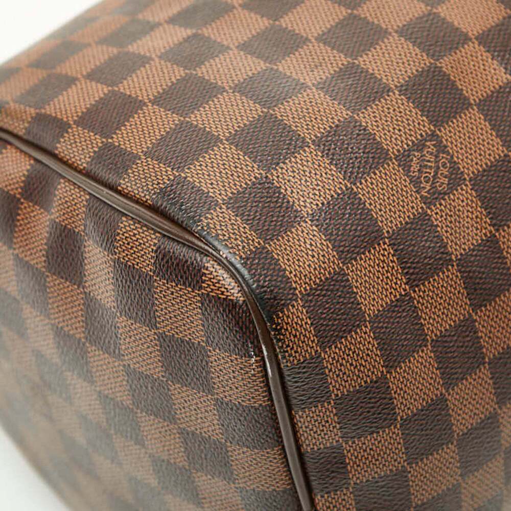 LOUIS VUITTON Authentic Brown Damier Leather Speedy 30 Boston Bag - Picture 7 of 12